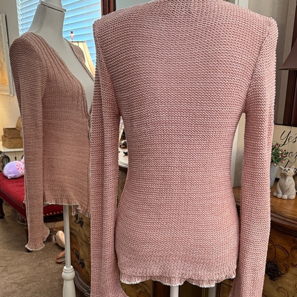 Kimchi Blue Blush Pink Ruffled Cardigan - Picture 4 of 11